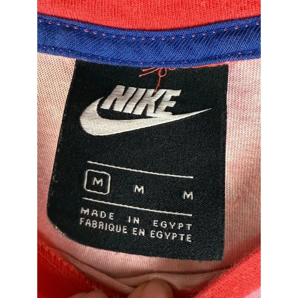 Nike Sportswear NSW Americana Tie Dye Shirt Foamposite Pro Red Blue Mens Medium‎